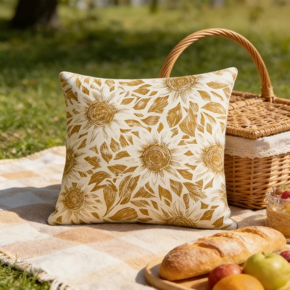 Gumesh 18"×18" Outdoor Waterproof Pillow Covers,Outside Furniture Bench Chair Decorative Cushion Cases for Swing Deep Seat Bed Couch Sofa