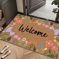 thumbnail image 1 of Gumesh 18x30 Inch Spring Floral Welcome Doormat, Outdoor Indoor Mat with Artificial Coir and Sturdy Grip Backing, Non-Slip Front Door Mat for Home Entryway, 1 of 6