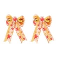 thumbnail image 1 of Gumesh 2 Pcs Handmade Thanksgiving Bow with Pumpkin & Maple Leaves, Autumn Harvest Ribbon Decoration for Wreaths, Table Centerpieces and Gift Wrapping, 12 Inch, 1 of 5
