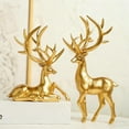 thumbnail image 1 of Gumesh 2-Piece Gold Reindeer Christmas Decor Set - Tabletop & Home Decor, Golden Deer Figurines for Mantel, Shelf, or Centerpiece, 1 of 4