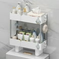 thumbnail image 1 of Gumesh 2-Tier Over-The-Toilet Storage Shelf - Non-Perforated Bathroom Organizer with Raised Edges, Rust-Resistant Metal Frame for Towels & Toiletries, 1 of 6