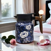 Gumesh 2-in-1 Coffee and Tea Maker with Strainer, 800ml Thermal Insulation Pot for Home & Office, Portable Carafe with Tea Separation