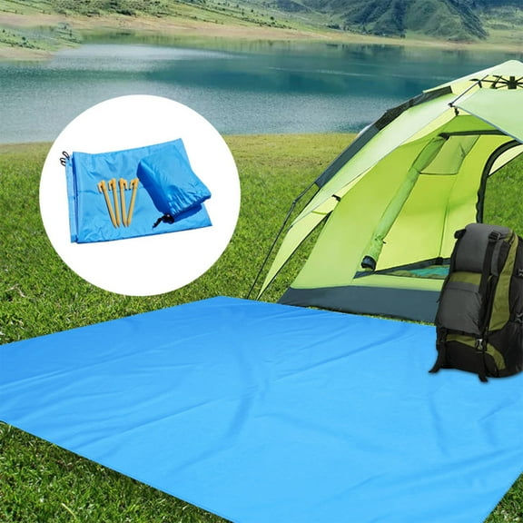 Gumesh 2-in-1 Waterproof Camping Tarp & Ground Mat — 43“x59” Multi-Use Awning, Rainproof Shelter with Grommets, Lightweight for Hiking/Backpacking Household Tool Kit