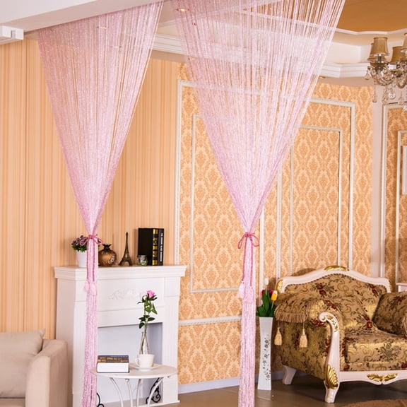 Gumesh 39×79Inch Pink Beaded Curtain, Tassel Room Divider for Doorway & Wall - Modern Decoration for Everyday or Party