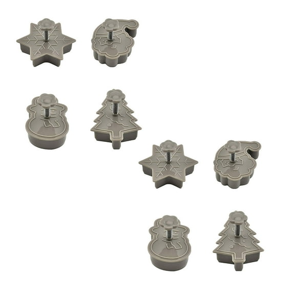 Gumesh 3D Christmas Tree Cookie Mold, Spring Release Push Baking Mold for Fondant, Chocolate & Cookies - Easy to Use 3D Cookie Cutter for Holiday Baking(8-Pack)