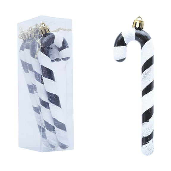 Gumesh 4pcs Christmas Plastic Candy Cane Ornaments - Shatterproof Walking Stick Decorations for Tree/Wreath - Holiday Gift Set