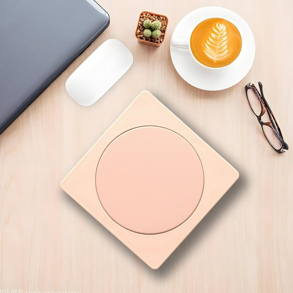 Gumesh 55°C Constant Temperature Cup Warmer - Gravity Activated Heating Pad for Coffee Mug, Auto On/Off Smart Warmer for Desk