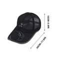 thumbnail image 1 of Gumesh Adults Mesh Baseball Cap Fishing Beach Hats with Solar Fan, Sun Protection Hat with Cooling Fan for Men, Adjustable, Spring Summer(Black), 1 of 5
