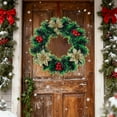 thumbnail image 1 of Gumesh All-Weather Artificial Winter Wreath - Pre-Decorated for Front Door, Fireplace & Stair Railing, Ready-to-Hang Christmas Decor, 1 of 6