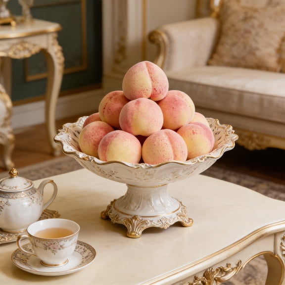 Gumesh Artificial Peach Simulation Fruit– Lifelike Fake Fruit for Home Decor, Photography Props for Table Centerpiece, Kitchen Shelf, Office Decoration