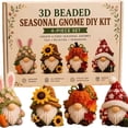 thumbnail image 1 of Gumesh Beaded Gnome Kit, Funny Mini Beaded Gnome Craft Kit, Handmade Bead Art Set for Beginners, Bead Embroidery Kit, 1 of 6