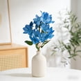 thumbnail image 1 of Gumesh Blue Artificial Flower Bouquet, 12.2in Fake Floral Stems for Wedding & Home Decor, 1 of 6
