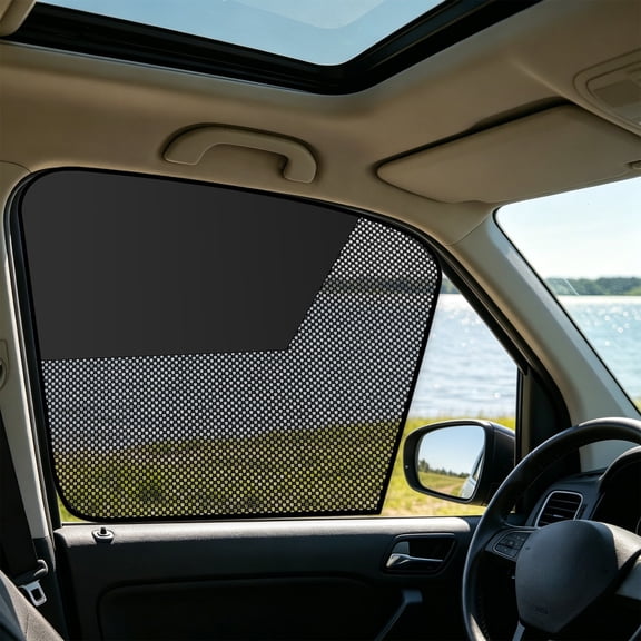 Gumesh Car Window Shades Magnetic - Universal Car Window Screen Mesh Side Window Sun Shade Automotive Window Sunshades for Driver Passenger