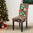 thumbnail image 1 of Gumesh Christmas Chair Cover - 4-Piece Spandex Stretch Covers, Waterproof Party Dining Decor for Holiday Celebrations, 1 of 6
