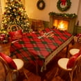 thumbnail image 1 of Gumesh Christmas & New Year Tablecloth, 35"×55"Waterproof PVC Rectangular Table Cover with Elegant Red Design, Easy-Wipe Party Table Mat for Holiday Gatherings, 1 of 5
