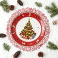 thumbnail image 1 of Gumesh Christmas Snowflake Table Mats Set of 4, Round PVC Placemats Waterproof & Heat-Resistant - Festive Holiday Dinner Mat for Christmas Table Decor and Protection, 1 of 6