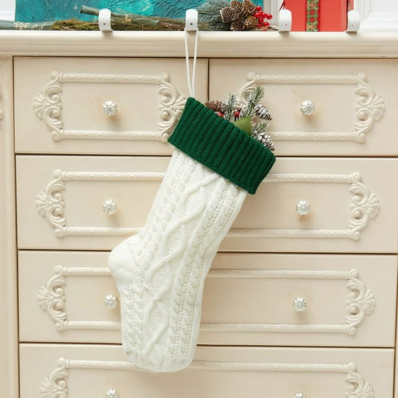 Gumesh Christmas Stocking - Family-Sized Xmas Sock Holder for Gift Filling & Festive Storage, Extra-Large Holiday Hanger for Mantle, Wall & Staircase Decorations