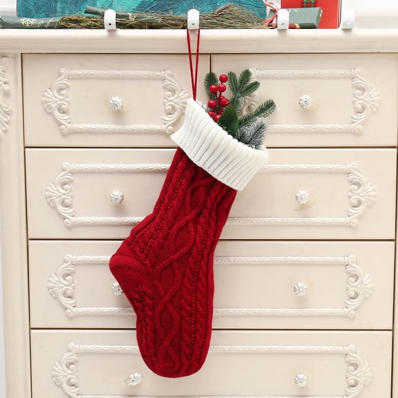 Gumesh Christmas Stocking - Family-Sized Xmas Sock Holder for Gift Filling & Festive Storage, Extra-Large Holiday Hanger for Mantle, Wall & Staircase Decorations
