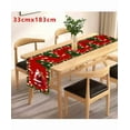 thumbnail image 1 of Gumesh Christmas Table Runner Santa Print, 12x36 Inch Red Festive Tablecloth Border for Dining Table, Holiday Party Decor with Non-Slip Backing, 1 of 3