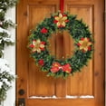 thumbnail image 1 of Gumesh Classic Christmas Wreath with Bow, Golden Balls & Pinecones, for Front Door, Window and Wall, All-Weather Indoor Outdoor Holiday Decor, 1 of 6