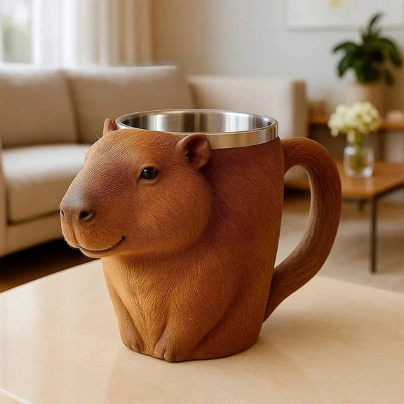 Gumesh Cute Animal Resin Mug - Handcrafted Coffee Cup, Non-Toxic & Dishwasher Safe, Perfect Gift for Him or Her