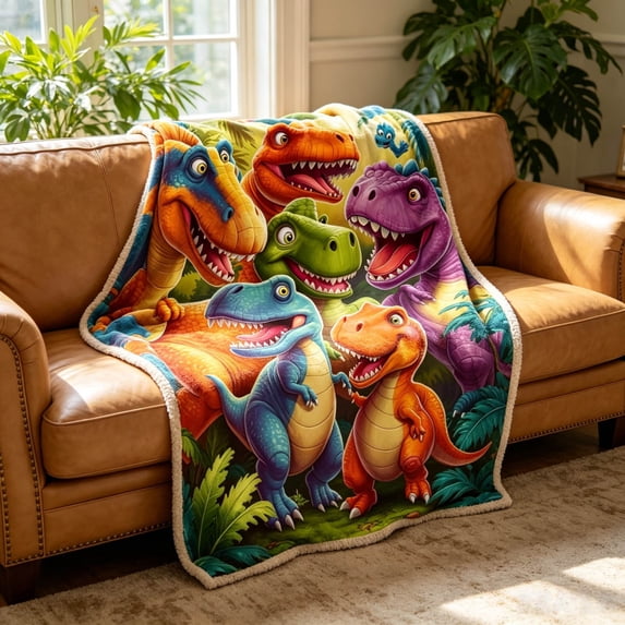 Gumesh Dinosaur Gifts Toys for Boys Girls,91"x71"HD Digital Print Flannel Dinosaur Blanket,Soft Warm Fleece Blankets and Throw, Birthday