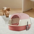 thumbnail image 1 of Gumesh Enclosed Cat Litter Box with Lid, XXL Splash-Proof Covered Litter Pan & Odor Control, Privacy Design for Multi-Cat Household, Includes Scoop & Easy-Clean Tray (Pink), 1 of 7