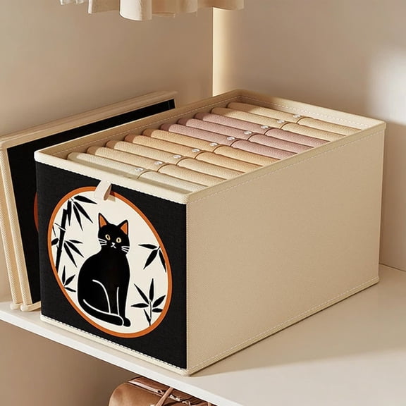 Gumesh Foldable Storage Box - Thickened & Waterproof Collapsible Organizer with Lid, Multi-Use for Toys, Clothes, Socks, Wardrobe & Home Organization