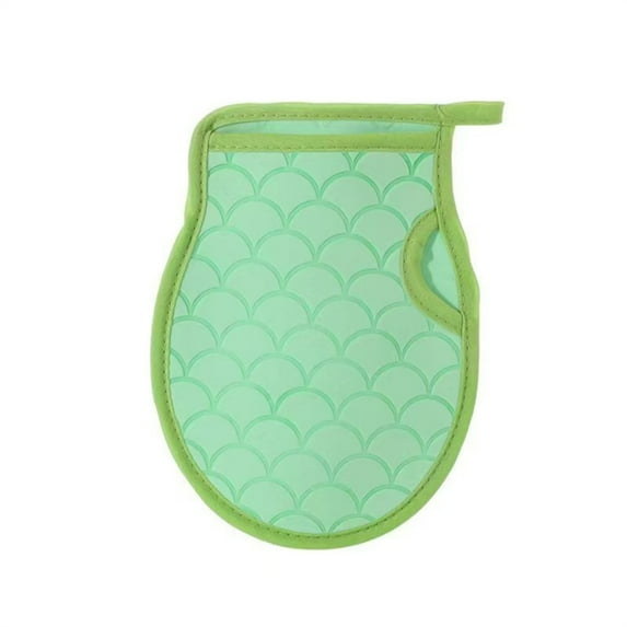 Gumesh Gentle Exfoliating Bath Mittens - Super Soft Wash Gloves for Gentle Cleansing & Back Scrubbing(Green)