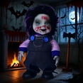thumbnail image 1 of Gumesh Halloween Creepy Doll, Scary Moving Figure with Sound & LED Lights, Halloween Party/ Decor, 1 of 6