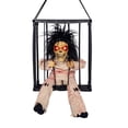 thumbnail image 1 of Gumesh Halloween Decorations, Animated Halloween Decor,Clown Scary Skull Cage Prop with Motion Activated, Spooky Hanging Ghost Light Up Eyes for Haunted House Indoor Outdoor Decor, 1 of 6