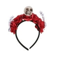 thumbnail image 1 of Gumesh Halloween Headband Black Rose Skull Headbands for Women Gothic Flower Hair Accessories,Halloween Secret room party costume Headwear Headband Glow in The Dark Party Supplies, 1 of 3