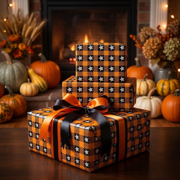 Gumesh Halloween Wrapping Paper Sheet - 12 Sheets Halloween Theme Design Folded Flat,19.7 Inch X 27.5 Inch Per Sheet