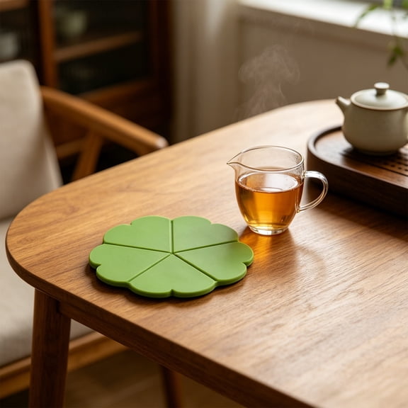 Gumesh Heat-Resistant Silicone Trivet Mats, Non-Slip Hot Plate Holder for Kitchen Countertops & Dining Table, Reusable Pot Holder Pad with Secure Grip, Dishwasher Safe