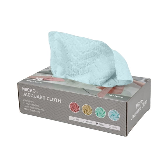 Gumesh Heavy Duty Reusable Cleaning Cloths, 20-Pack for Kitchen Counters & Dishes - Easy-Pull Dispenser Box