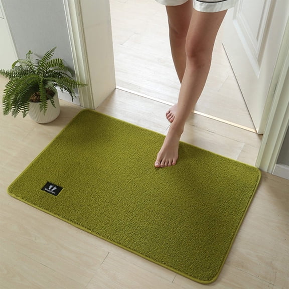 Gumesh Indoor/Outdoor Door Mat - Waterproof Rubber Backing, Low-Profile Absorbent Entrance Rug Bath Rugs