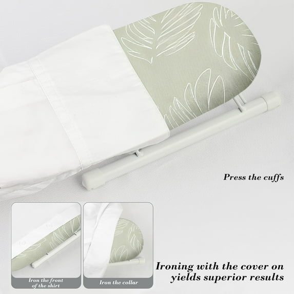 Gumesh Ironing Sleeve Board, Household Portable Mini Ironing Board for Clothing Sleeves & Necklines, Foldable Design with Iron Rest, Easy Storage Small Ironing Board Accessory