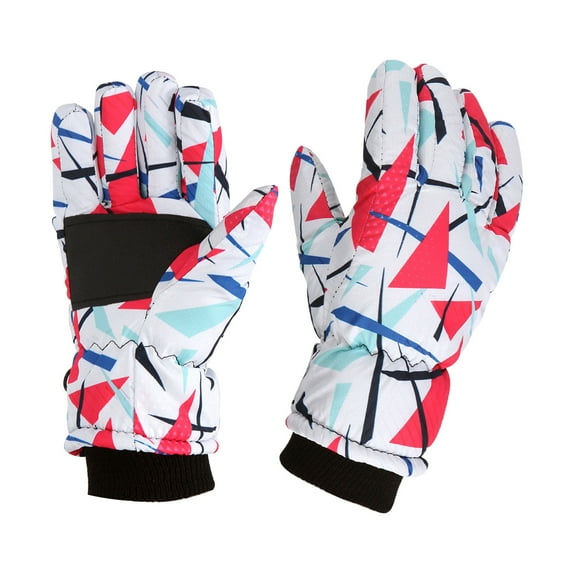 Gumesh Kids Ski Gloves - Waterproof Snow Gloves for Boys & Girls, Warm Winter Sports Gloves with Grip Palm for Skiing, Snowboarding | Windproof,S