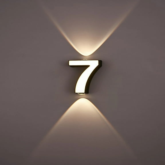 Gumesh LED House Number Sign, Waterproof Outdoor Wall Light with Changeable Numbers & Letters for Mailbox, Porch, Garden, and Storefront Address