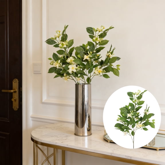 Gumesh Light Luxury Artificial Flower Bouquet, 32Inch Faux Roses Jasmine Magnolia for Home Decor