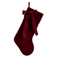 thumbnail image 1 of Gumesh Luxury Velvet Christmas Stocking with Plush Bow, Gift Bag & Ornament Hanger Combo, Premium Fireplace Decor with Embroidered Accents for Holiday Season, 1 of 3
