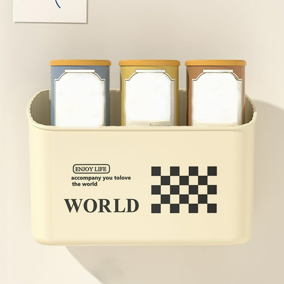 Gumesh Magnetic Kitchen Utensil Holder - Space Saving Fridge Side Storage Organizer Box