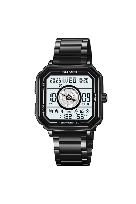 Men‘s Digital Sports Watch - Waterproof with Luminous Dial & Stopwatch, for Running, Hiking(Black)