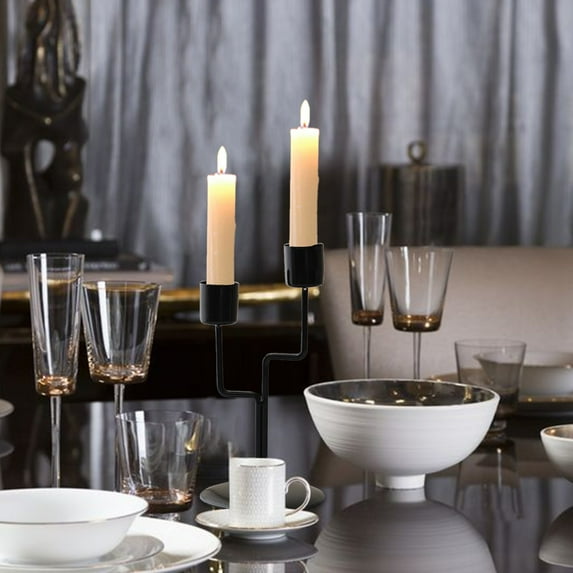 Gumesh Modern Geometric Candle Holder - Non-Slip Weighted Base, Versatile Centerpiece for Dining Table/Wedding/Event Decor, Gift-Ready Box Candlestick Holders