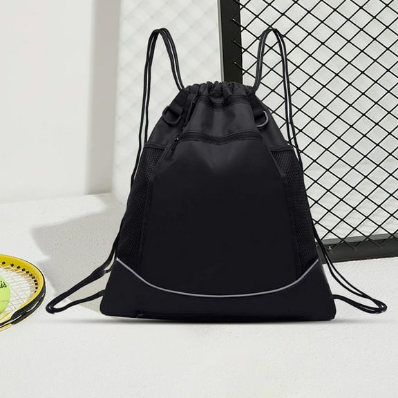 Gumesh Multifunctional Waterproof Drawstring Sports Backpack,Drawstring Backpack Large Capacity Backpack Leisure Fitness Outdoor Sports Multi Functional Solid Color Backpack Laundry Room Organization