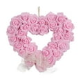 thumbnail image 1 of Gumesh Pink Rose Heart Garland - Artificial Flower Garland for Valentine’s Day, Wedding, Bedroom, Wall Decor, Romantic Party Decoration, 1 of 5