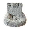 thumbnail image 1 of Gumesh Plush Dog Car Seat , Comfortable & Easy to Clean Pet Travel Bed for Medium Small Dogs, 1 of 4