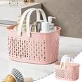 thumbnail image 1 of Gumesh Portable Shower Caddy Basket, Plastic Organizer Storage Tote with Handles Toiletry Bag Bin Box for Bathroom, College Dorm Room Essentials, Kitchen, Camp, Gym,Pink, 1 of 6