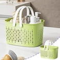 thumbnail image 1 of Gumesh Portable Shower Caddy Basket, Plastic Organizer Storage Tote with Handles Toiletry Bag Bin Box for Bathroom, College Dorm Room Essentials, Kitchen, Camp, Gym,Green, 1 of 6