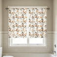 thumbnail image 1 of Gumesh Printed Floral Short Curtains 39 Inches Length 2 Panels Set, Exquisite Farmhouse Style Crushed Texture Semi Sheer Drapes for Cafe Bedroom Living Room, Top Rod Pocket Design, 28Wx39L inches, 1 of 7